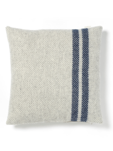 Soft Wool Cushion - Blue French Stripe