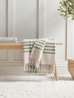 Soft Wool Large Throw - Olive Checked