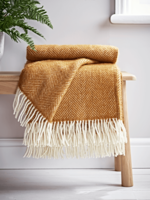 Soft Wool Throw - Ochre