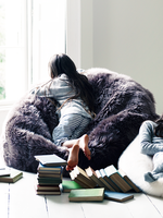 Sumptuous Sheepskin Beanbag - Mink