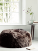 Sumptuous Sheepskin Pouffe - Mink