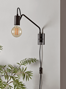 Swing Arm Wall Lamp - Black