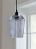 Tall Chevron Textured Pendant - Grey