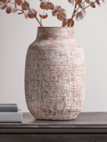 Textured Terracotta Vase