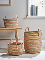 Three Fiesta Woven Baskets