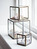 Three Glass Display Cubes