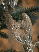 Three Glittered Angel Wings