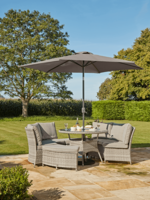 Tilting Parasol Set - Taupe