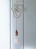 Twisted Flex & Copper Pendant Light Set - Natural