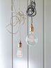 Twisted Flex & Copper Pendant Light Set - Slate