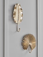 Two Brass Leaf Hooks