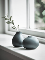 Two Bud Vases - Anthracite