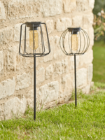 Two Cage Solar Stake Lights