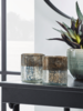 Two Crackle Metallic Tealight Holders
