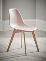Two Hudson Dining Chairs - Blush