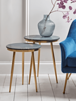 Two Marble Topped Nesting Tables
