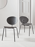 Two Studio Dining Chairs - Black