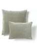 Velvet & Linen Square Cushion - Sage