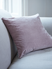Velvet & Linen Square Cushion - Vintage Mauve