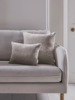 Velvet & Linen Square Cushion Cover - Dove Grey