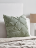 Velvet Pin-Tucked Cushion - Sage