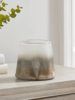 Warped Frosted Glass Tea Light Holder