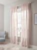 Washed Linen Curtain Pair - Soft Blush