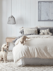Washed Linen Fitted Sheet Double - Stone