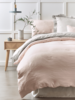 Washed Linen Kingsize Fitted Sheet - Soft Blush