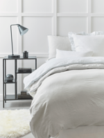 Washed Linen Kingsize Fitted Sheet - Soft Grey