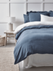 Washed Linen Kingsize Fitted Sheet - Soft Indigo