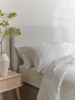 Washed Linen Replacement Headboard Cover - Soft Grey