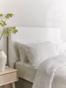 Washed Linen Replacement Headboard Cover - White