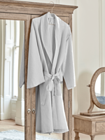 Washed Linen Robe - Soft Grey