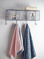 Wire Shelf Rack with Hooks