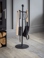 Wood & Metal Four Piece Fireside Set