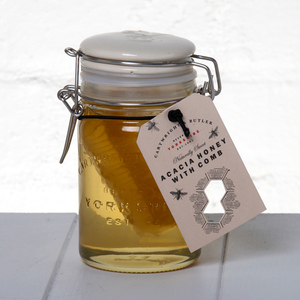 Acacia Honey with Comb in Kilner Jar