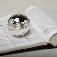 Silver Cricket Ball Paperweight in Presentation Box by Culinary Concepts