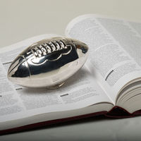 Silver Rugby Ball Paperweight in Presentation Box by Culinary Concepts