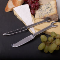 Spanner Hard & Soft Cheese Knife Set - Gift Boxed Set of Two