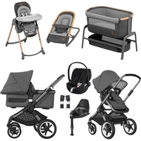 Bugaboo Fox 3 Complete Luxury Travel System & Nursery Bundle,  Graphite + Grey Melange