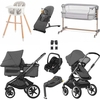 Bugaboo Fox 3 Complete Premium Travel System & Nursery Bundle,  Graphite + Grey Melange