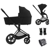 Cybex Priam Complete Pram Deep Black,  Matt Black Chassis