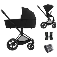 Cybex Priam Complete Pram Deep Black,  Matt Black Chassis