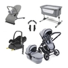 iCandy Peach 7 Essential iSize Travel System & Starter Nursery Bundle including Isofix Base,  Light Grey Phantom