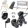 iCandy Peach 7 Premium iSize Travel System & Starter Nursery Bundle including Isofix Base,  Dark Grey Phantom