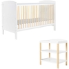 Ickle Bubba Coleby Classic Cot Bed and Open Changer,  Scandi White