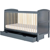 Ickle Bubba Coleby Classic Cot Bed with Under Drawer,  Scandi Grey
