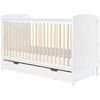 Ickle Bubba Coleby Classic Cot Bed with Under Drawer,  Scandi White