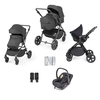 Ickle Bubba Comet 3-In-1 Travel System with Astral Car Seat,  Black / Black / Black